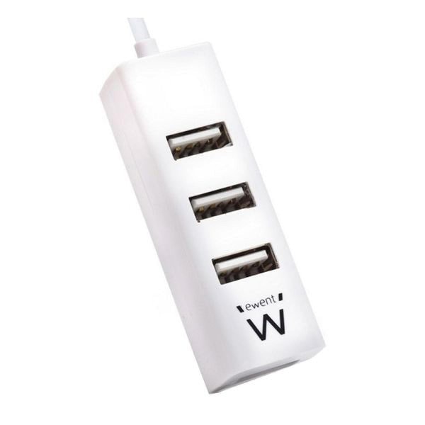Hvid USB-port Multiplikator X3