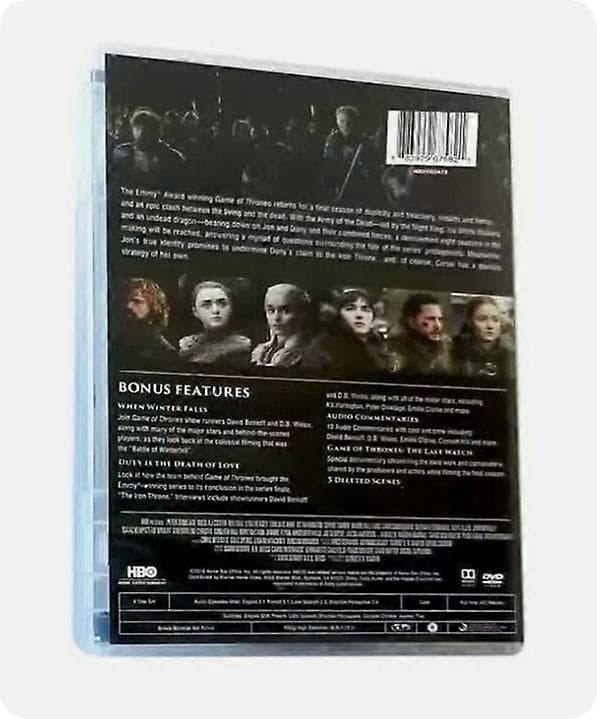 Game of Thrones: Sesong 8 (DVD) 4-diskers engelsk versjon