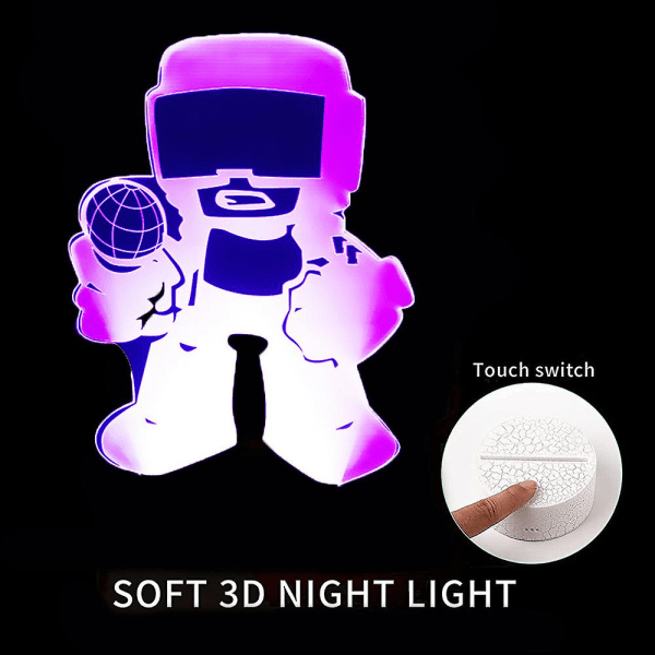 3D Touch Nattlampa USB Plug-in LED Bordslampa Sänglampa Barnpresent B