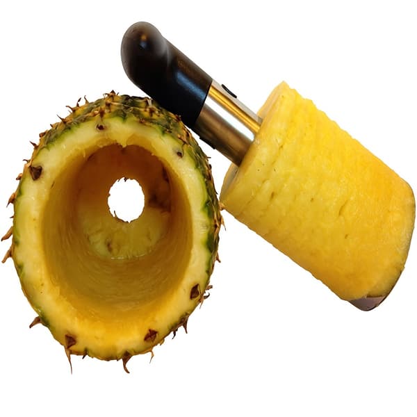 Fruktskærer i rustfritt stål med justerbart blad - Ergonomisk håndtak for ananas, vannmelon Black
