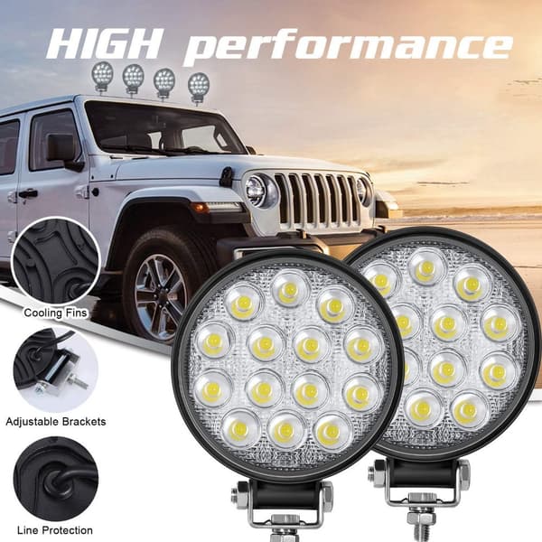 LED-pyöreät valopalkit, 11,43 cm, 2 kpl 2pcs