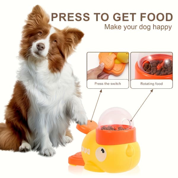1 stk. Interaktiv Andeformet Hundemad Dispenser Legetøj - Manuel Trykføder til Små, Medium 1pc Toy