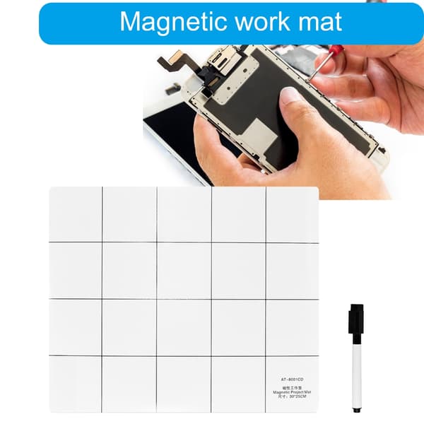 {YM}Magnetic Multi-Purpose Mat, Rubber Workstation Mat for Smartphone Repair