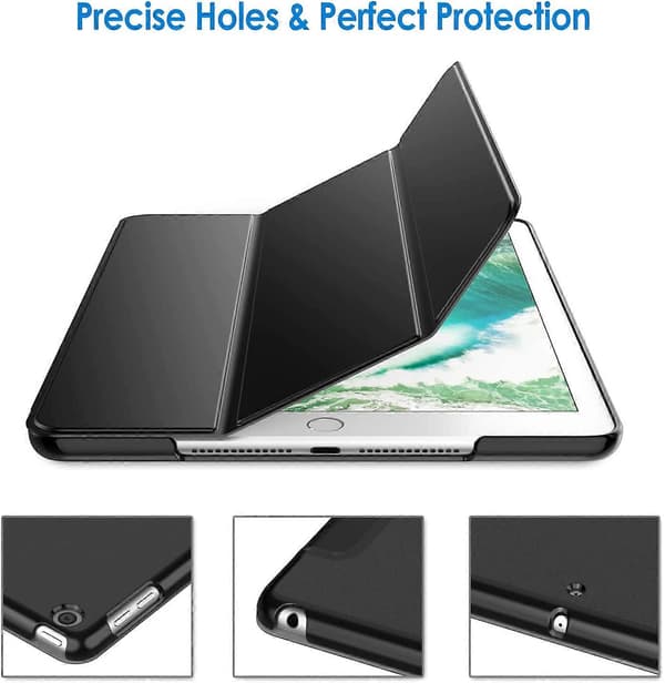 Etui til iPad (9,7 tommer, 2018/2017 model, 6./5. generation), Smart Cover Auto Vågn/Sov Black