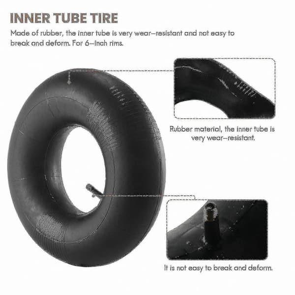 2-pack 15x6.00-6 Traktordäck Slangar med TR13 Ventil för Trädgårdsutrustning