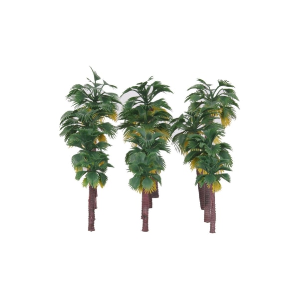 12 st 4 storlek Plast Palm Tree Model Rainforest Diorama Scenery HoOoN