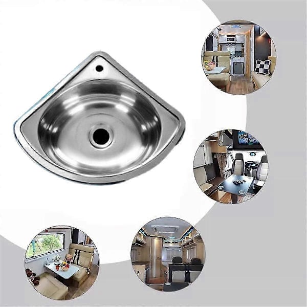 RV Køkkenvask Badeværelsesvask Rustfrit Stål til Autocamper Campingvogn