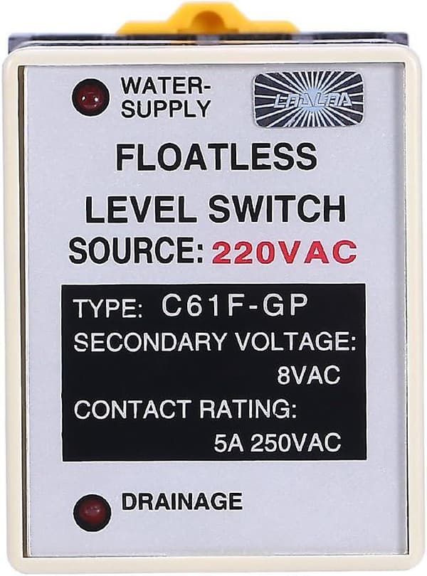 Flydeløs Niveausensor, Vand Væskeniveausensor Controller Med Base C61f-gp Ac220v 50/60hz
