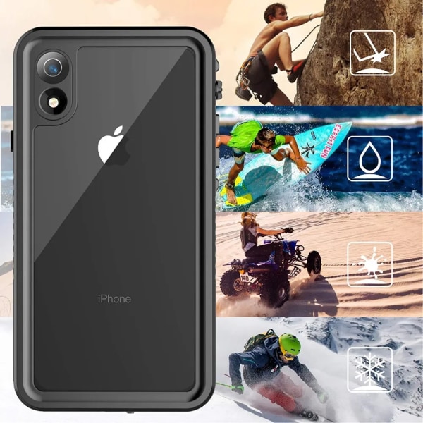 IP68 vattentätt phone case för iPhone 15 14 13 12 11 Pro XS MAX XR 6 6S 7 8 Plus Dykning Rugged Clear Back Cover Skärmskydd No Strap for iPhone 7 8 Plus