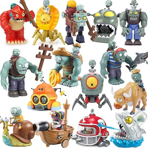 Plants Vs Zombies Leksaker Actionfigurer Gargantuar Robot Julklapp Plant Zombie Spelfiguriner Dockleksak För Barn Captain Zombie