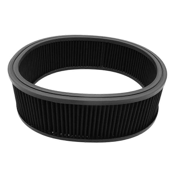 Universelt Vaskbart Luftrenser Elementer Udskiftningsfilter 35,5 cm X 10 cm Høj Flow Rundt Luftfilter Black