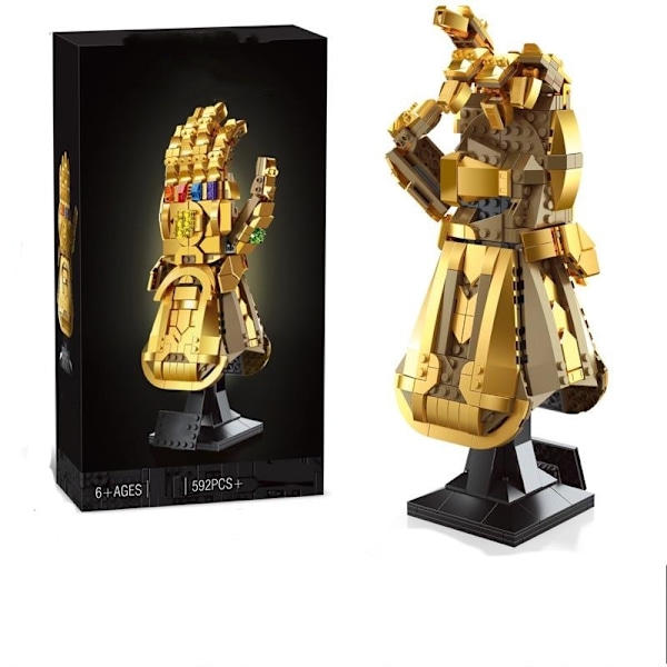 Marvel Infinity Gauntlet Sett Samleobjekt Thanos-hanske med Infinity-steiner, Byggesett, Avengers Gaveidé for Voksne og Tenåringer Thanos Glove