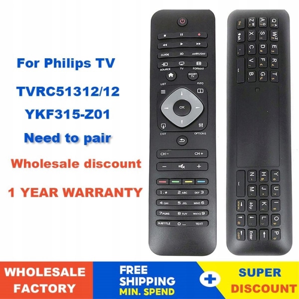 Ersättande universal för Philips TVRC51312/12 YKF315-Z01 för 4