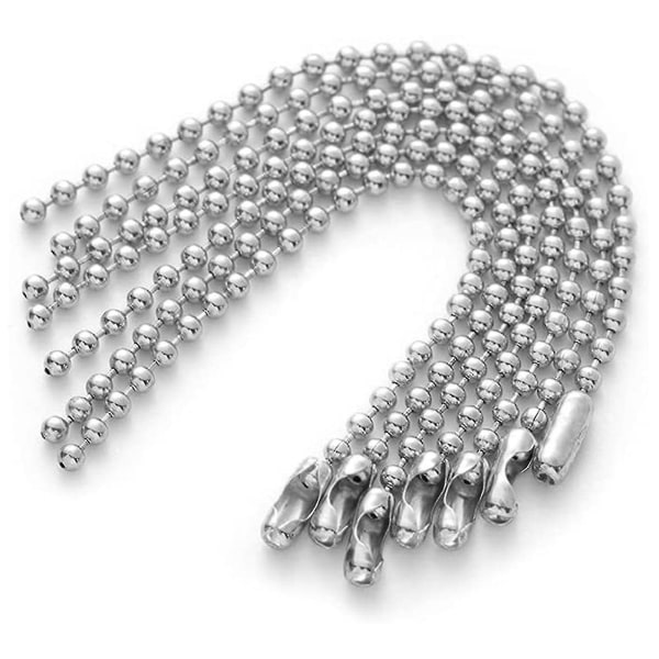 150 stycken 1,5 mm silverpläterade kulpärlor Kedja Halsband pärlkopplingar