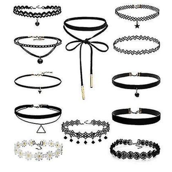 20st Runt nyckelbenshalsband Krage Choker Spetshalsband