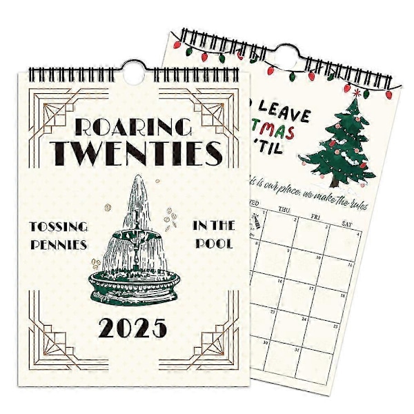 2025 Taylor Swift Text Väggkalender, Roaring Twenties Sångerska Stjärna Texter Musik Hängande Kalender Gåvor