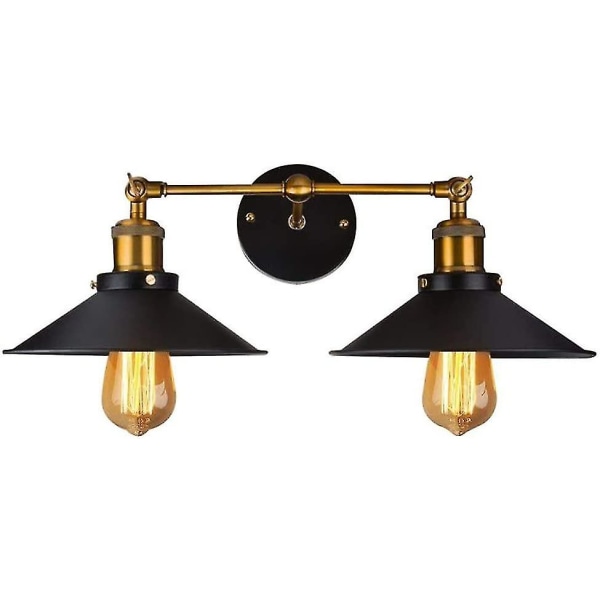 Väggljus Metallfaner Dubbel lamphållare för husinredning