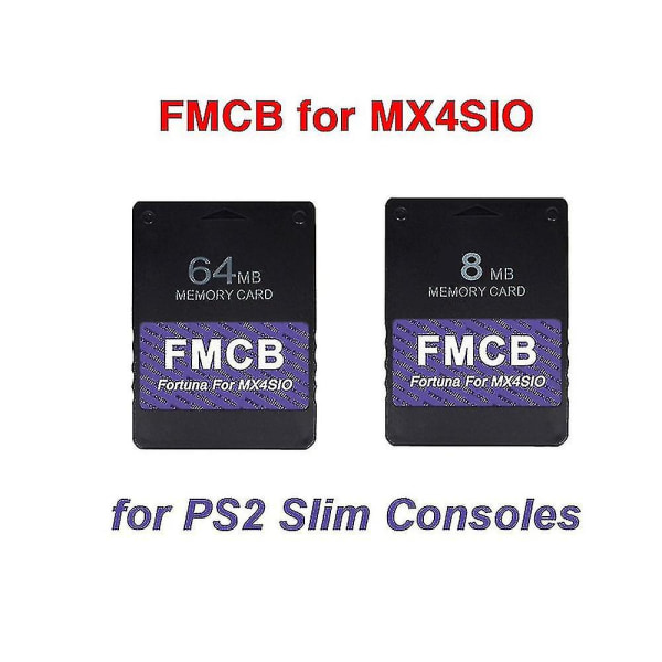 8mb Fmcb-kort V1.966 för Ps2 Mx4sio Sio2sd SD-kortadapter installerad Opl för Playstation2 Game Cons