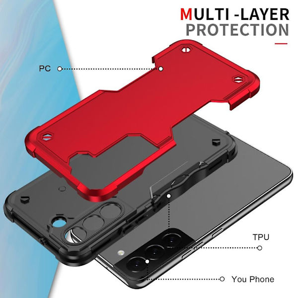 Blåt Stødsikkert TPU Cover Kompatibelt med Din Samsung Galaxy S22 5G