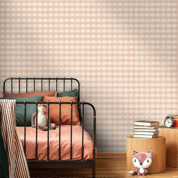 Akvarel Gingham Tapet Holden_ Soft Coral