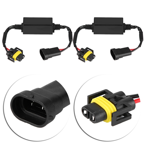 Decoder för H8/H9/H11 C12 LED Strålkastare Dimljus Anti-Flicker Flash Fel Interrupter