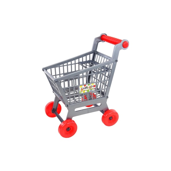 Barnutveckling Mini Shoppingvagn Rolllekleksaker Grå