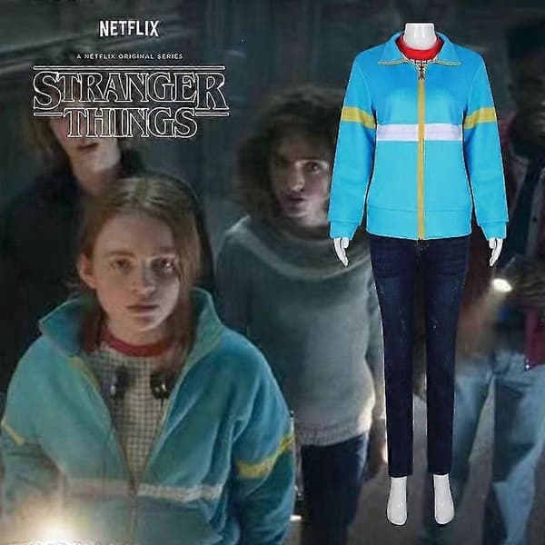 Stranger Things Max Mayfield Cosplay Kostymset för Halloween och Rollspel set S