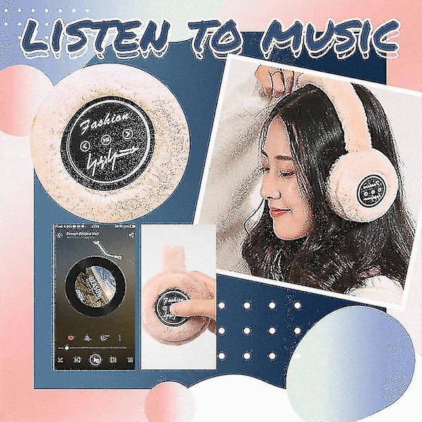 Bluetooth-kuulokkeet Lämpimät pehmoiset langattomat musiikkikuulokkeet unisex naisille ja miehille