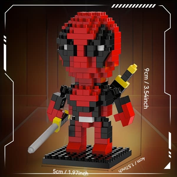 Marvel Byggeklodser, Spider-Man, Hulk, Deadpool, Samledekorationer - Ideel Gave til Venner, Julegave Black