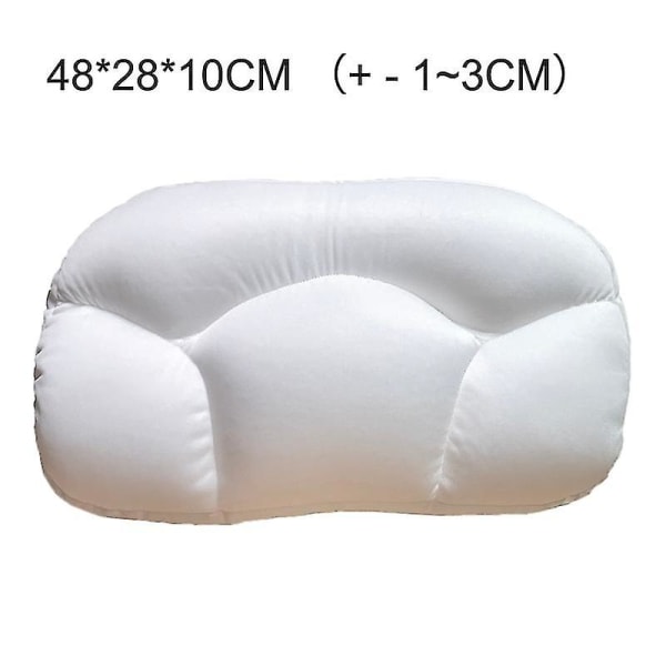 Allround molnkudde Multifunktionell äggsömnkudde Enfärgad Supermjuk kudde för nacken Hemtextilier White