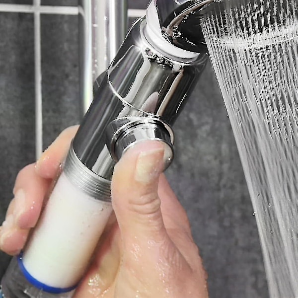 Eco-tornado Blå - Dobbeltpak - Vandbesparende & Trykforøgende Bruseshower - 360 Graders Drejelig Håndbruser - Bruseshower