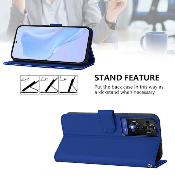 PU-deksel i solid farge for TCL 505 Dark Blue