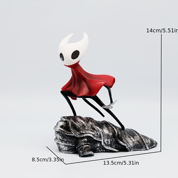 Anime Figur Samleobjekt med Rød Kappe & Base - Chibi-Stil Anime Karakter Actionfigur, Samlergave Egnet for 18+ Red