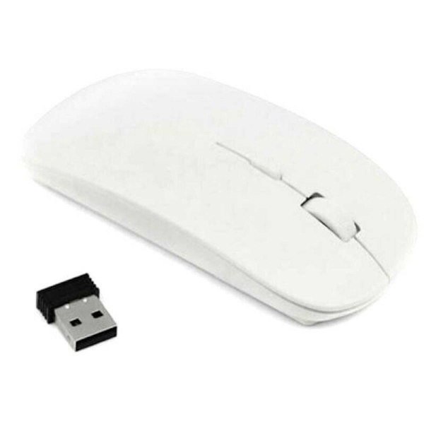 2,4 GHz trådløs USB optisk musKompatibel med Mac Pro Air PC sort/hvid
