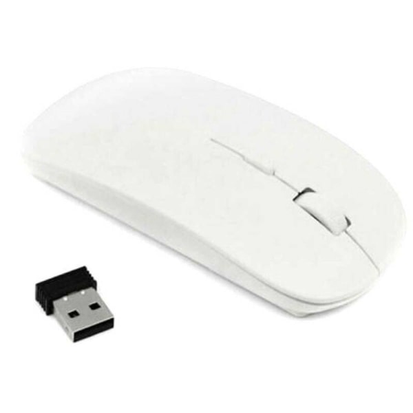 2,4 GHz USB trådlös optisk mus för Mac Pro Air PC Svart/Vit