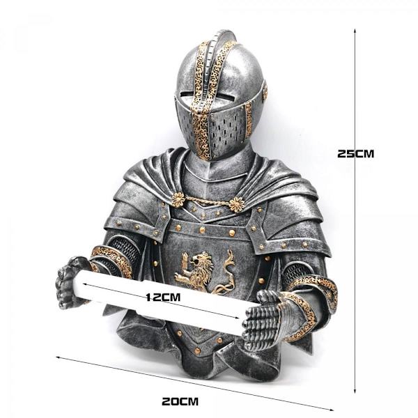 Riddare, romersk soldat, pappershållare, sugpropp, vägghängd, hushållspapper, tissuebox, toalettpapper.