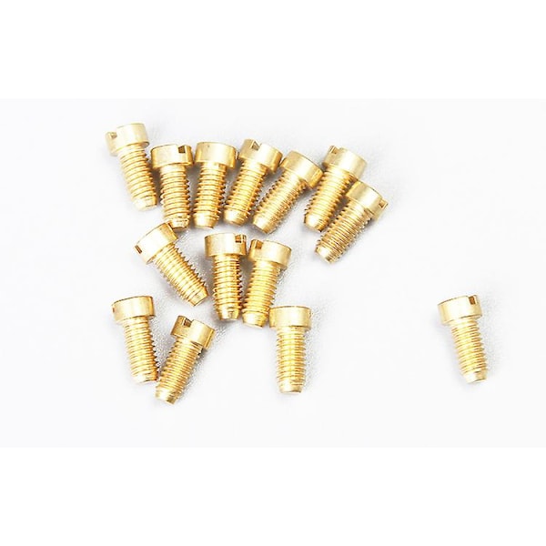 100 stk/lot M1.2/m1.6/m2/m2.5/m3 H70 Messing Slisset Flat Hode Skrue Kobber Elektroniske Maskinskruer Maskinvaretilbehør