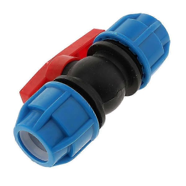 Slangekuleventilkobling, 20 mm rett rør-adapterfitting i plast 20mm Plastic Core