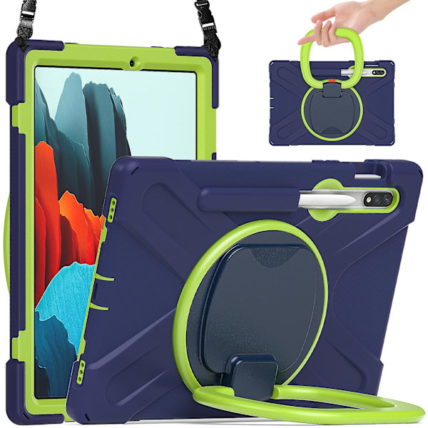 För Samsung Galaxy Tab S7 Plus Fe Fodral Magnetiskt Ställ Skydd med Pennhållare För Galaxy Tab S6 Lite Tab A 10.1 A 8 A7 10.4 Fodral Green Tab A10.1 T510 515