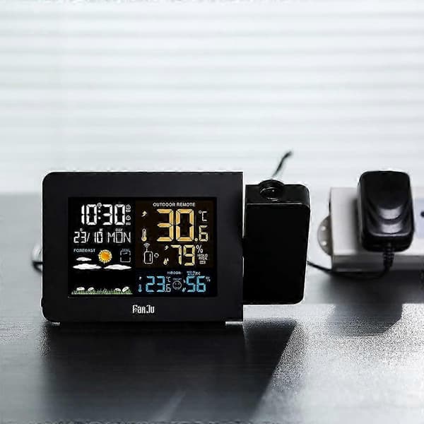 Digital Trådlös Termometer Hygrometer med Fjärrsensor för Inomhus- och Utomhusbruk