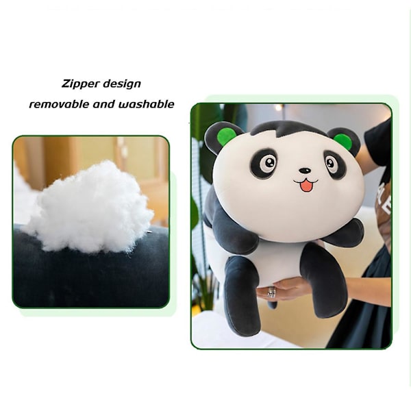 Panda Plyschleksak Med Söt Djurleksak i Q-version Sovkudde Leksak För Barn