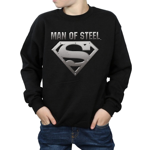 DC Comics Pojkar Superman Man Of Steel Shield Sweatshirt 5-6 År Svart Black 5-6 Years