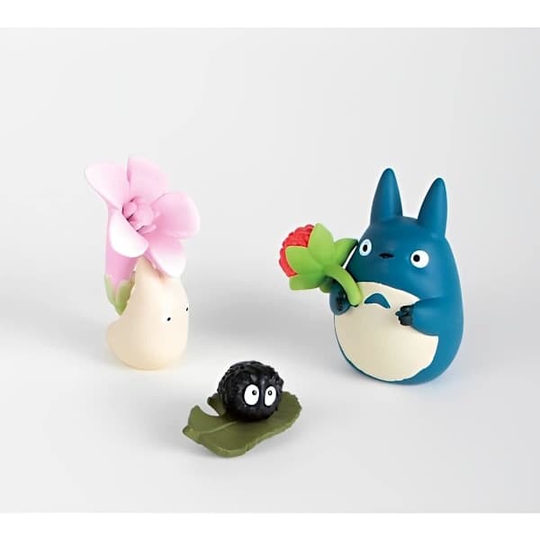{YM}Min nabo Totoro (Blomster og Totoro) samlefigur til stabling og dekoration