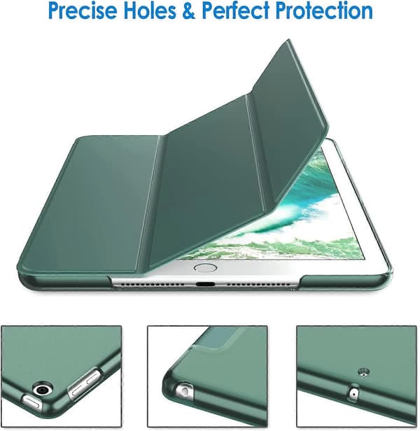 Etui til iPad (9,7 tommer, 2018/2017 model, 6./5. generation), Smart Cover Auto Vågn/Sov Misty Blue