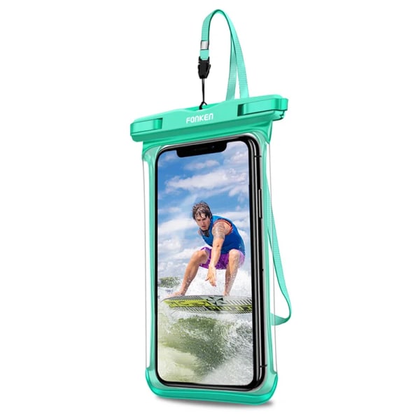 FONKEN Vattentätt phone case Mobiltelefon Coque Cover Swimming Dry Bag Underwater Case Vattentät väska till Iphone Samsung Xiaomi 1Pcs Green Case