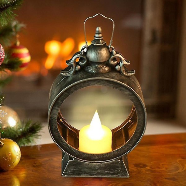 Dekorativ ljuslykta Retro Bell Vindlampa med flimrande ljus inomhus eller utomhus föremål för matbord A
