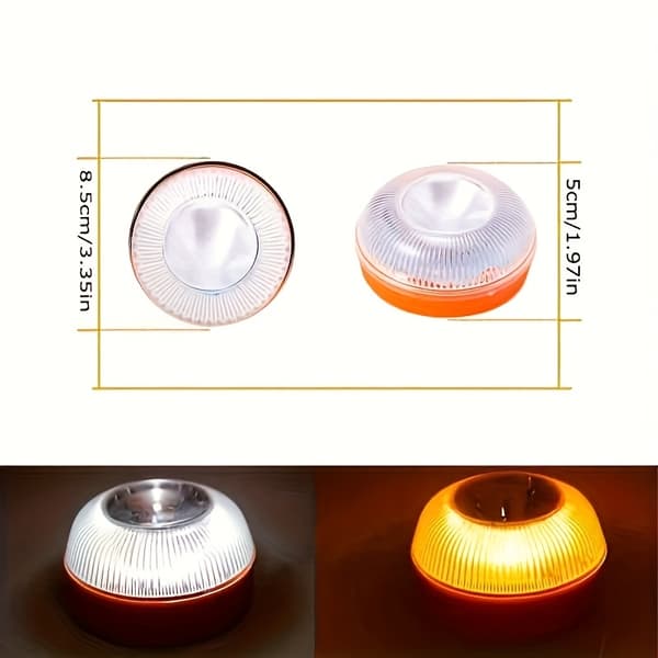 LED Bil Nødlys Magnetisk Batterifri Stroboskop Sensor Advarselslys 1pc
