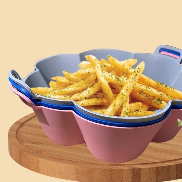 Silikone Airfryer Indlæg Kagebageform Airfryer Erstatningskurv Husholdnings Køkkentilbehør grizzly Stor