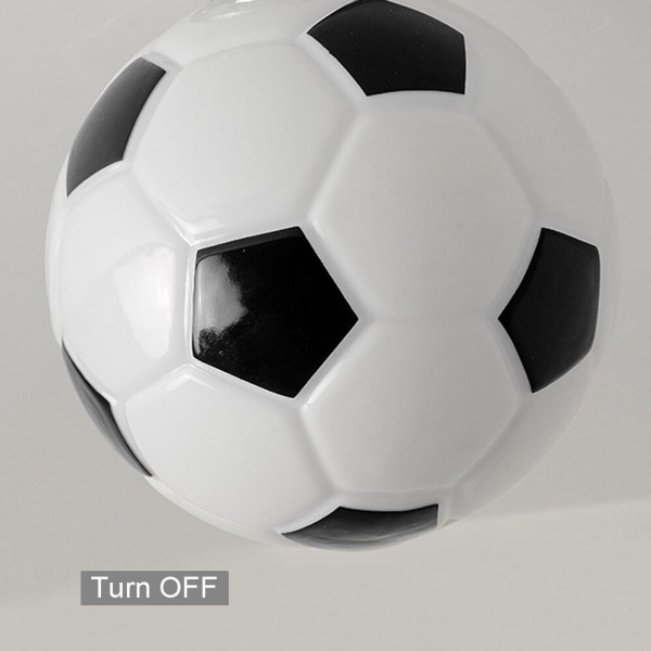 20cm Fotboll Taklampa Fotboll LED Taklampa Inomhusbar Barnrum Sovrumsbelysning Pojkelampa Hem Svart