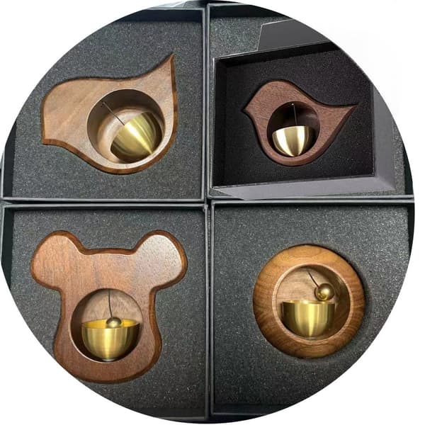 Dörrklocka Sugpropp Japansk Vindspel Dörrpåminnare Kopparklocka (Hasselnöt)
